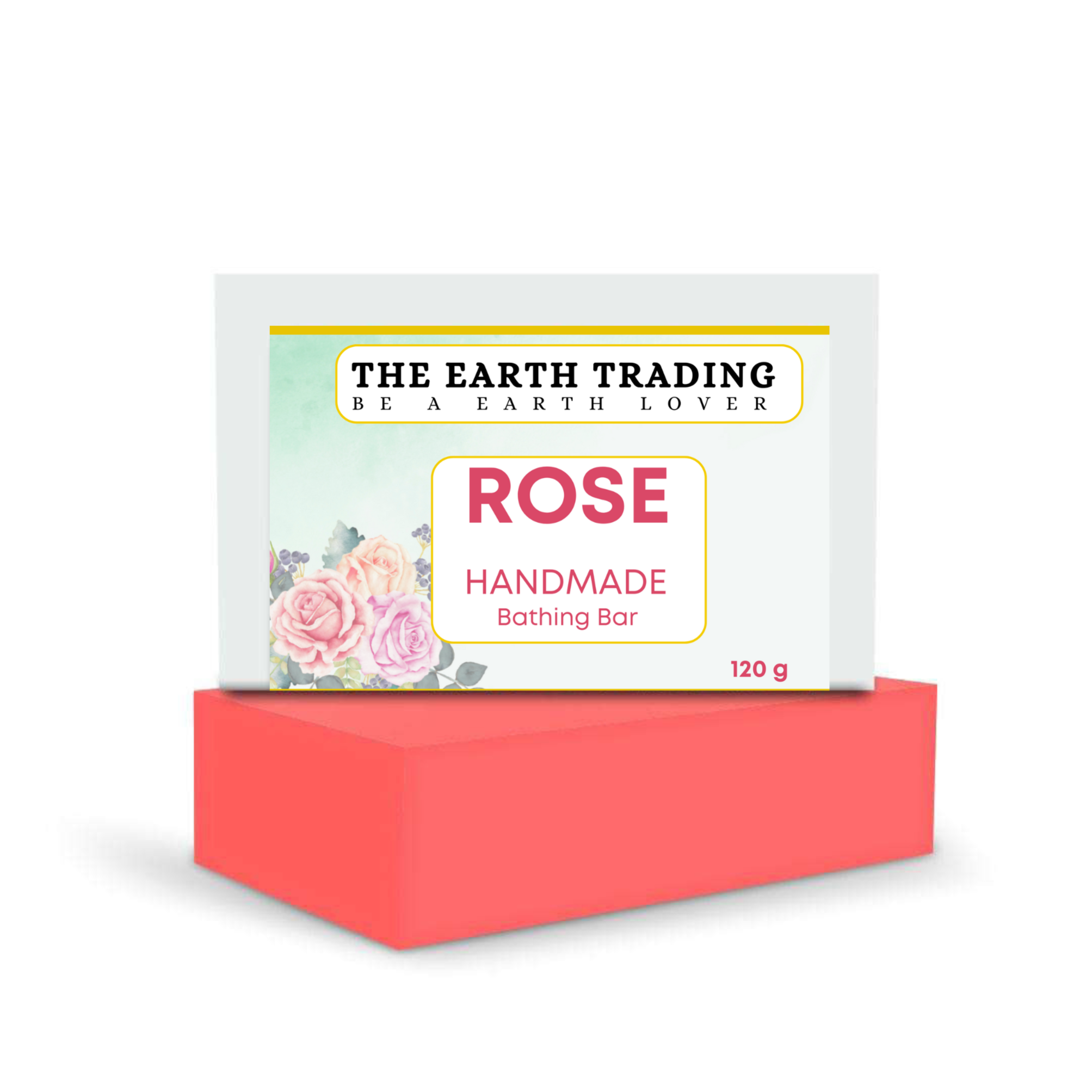 The Earth Trading Handmade Rose Soap for Bath - 120g x 5 Pcs