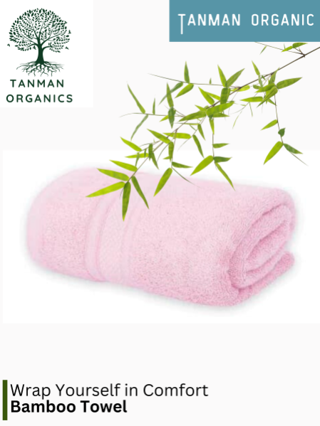 Tanman Organics Bamboo Fiber Hand Towel  - Pink