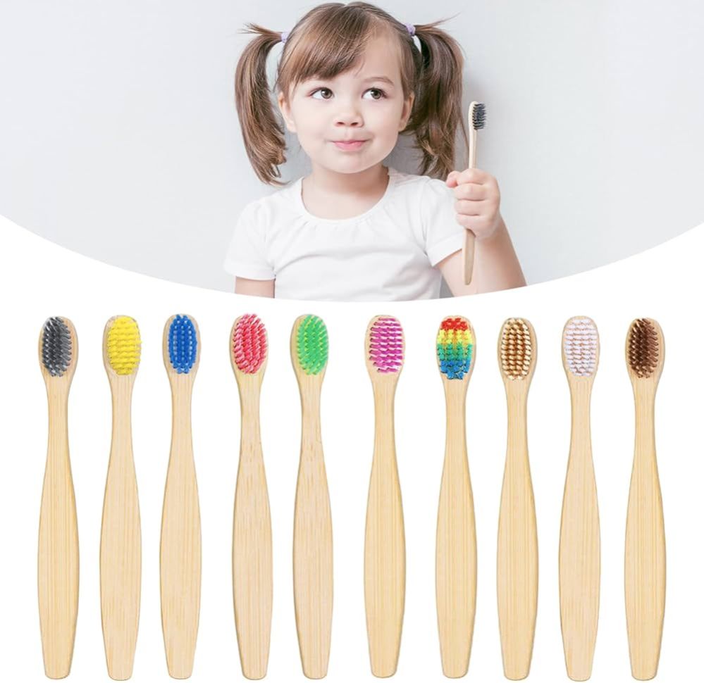 Tanman Organics Bamboo Kids Toothbrush - Mix Color 1 Pcs